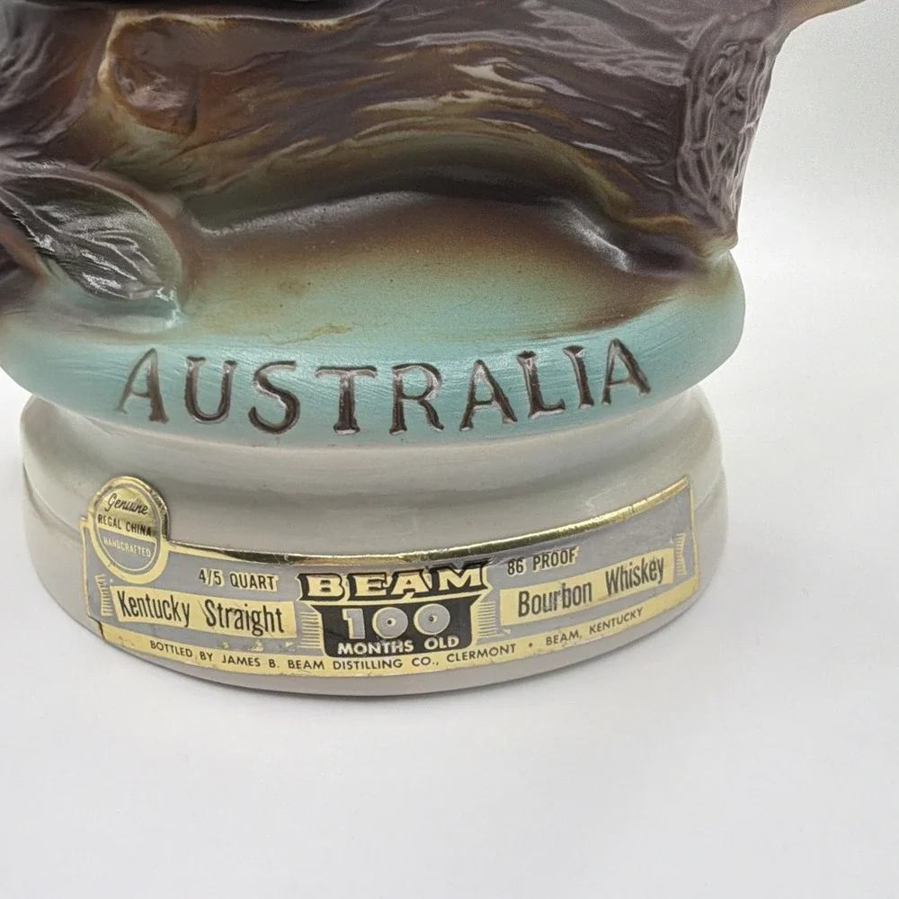 JIM‎ BEAM 1973 Australia Koala Bear and Baby Whiskey Decanter Bottle Empty Rare